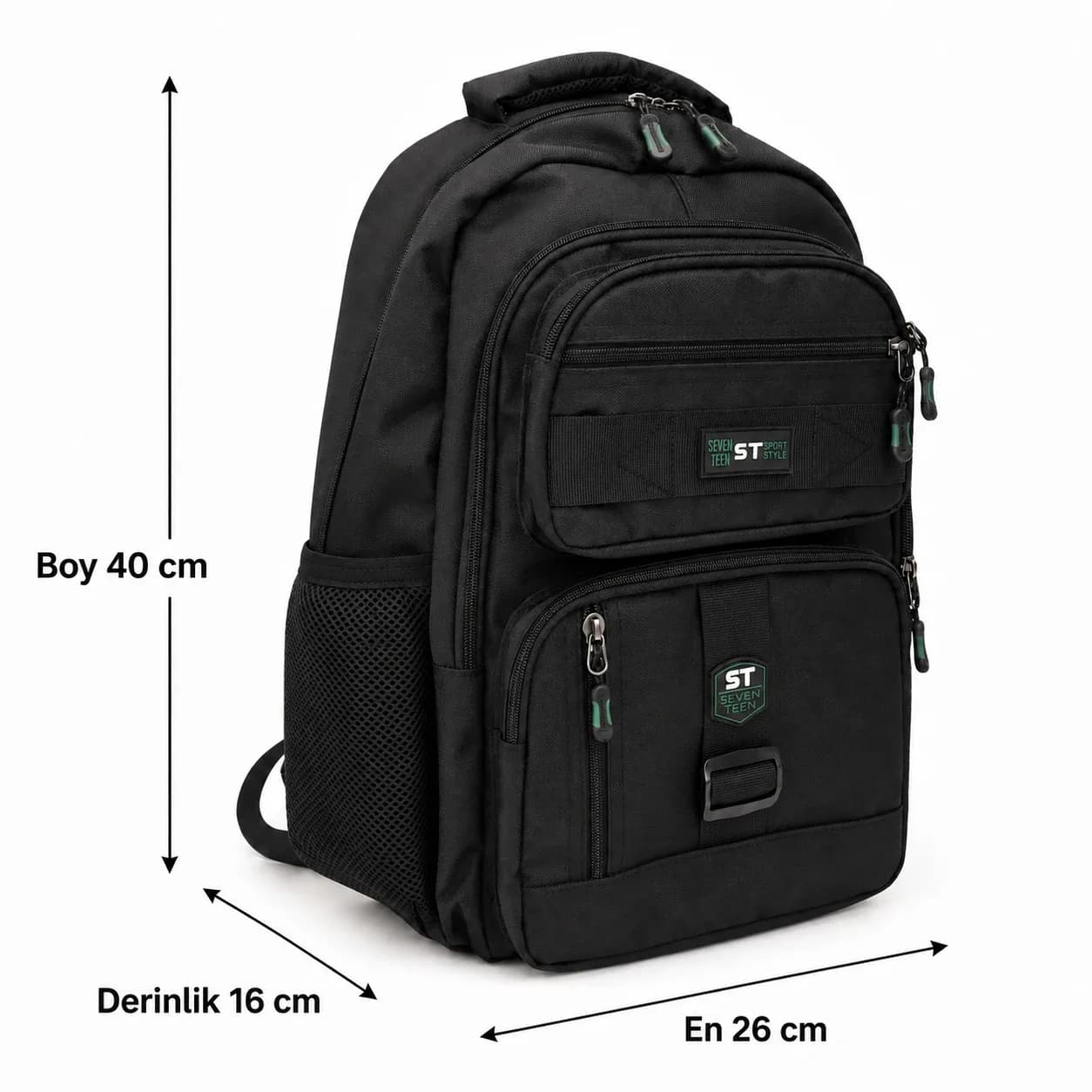 SEVENTEEN 4903 Ortapedik Destekli, Çok Cepli, Okul ve Sırt Çantası